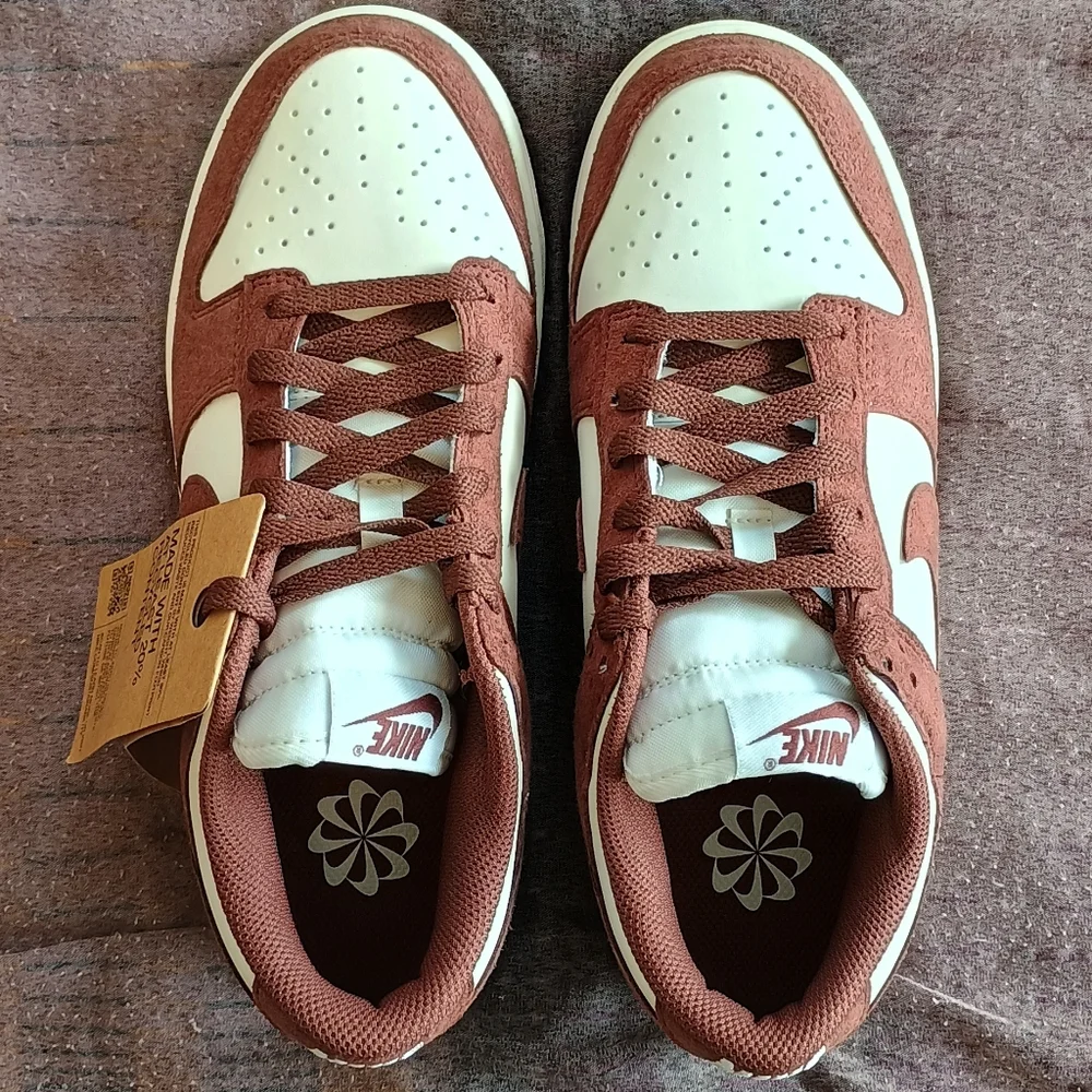 Nike air dunk low brown white women's size 8 - Picture 2 of 7
